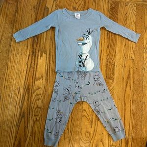 Hanna Andersson Olaf (Disney Frozen) pajamas 2T